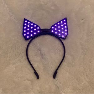 Light up LED flashing cat ears headband Rave EDM